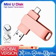 Pendrive USB Stick Key USB Flash Drives 512GB 1TB Metal TYPE-C Compatible with iPhone15/16/17