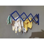 Jemuran Baju Tempel Dinding Lipat Plat Besi Anti Karat Panjang 55cm Lebar 45cm Kuat Untuk Handuk dan