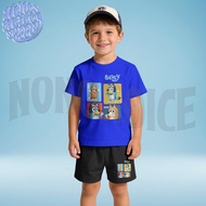 Bluey Family Kids T-Shirt Pants Set Bluey Character Kids Shorts Set/