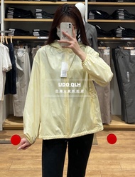 UNIQLO เสื้อผ้าชุดกันแดดแบบพกพา Upf50แท้ป้องกันรังสียูวี465466/467410ใหม่ญี่ปุ่น