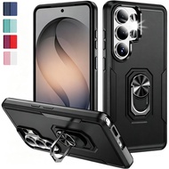 360 Kickstand Metal Ring Hard Heavy Duty Shockproof Phone Case for Samsung Galaxy S26 Ultra,S26+,S25