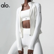 Alo Yoga Fitness Jacket with Stand Collar yoga Quick-Dry Sports Style Long Sleeve Jacket Cardigan To