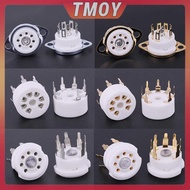 TMOY 1PCS 6AQ5 EAA91 6J1 6J2 6X4 6Z4 Tube Socket Gold-plated Socket For 7Pin B7G Vaccum Tube Amplifi