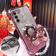 Case for Realme C71 phone case U-shaped wireless charging bracket four corner anti drop transparent 