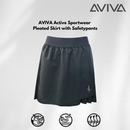 【S - XL】AVIVA Active Sportwear Pleated Skirt with Safetypants (81-5038)