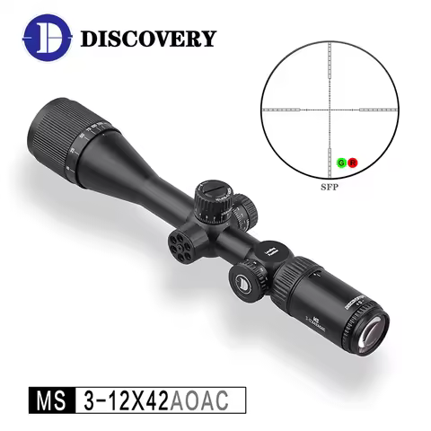 Discovery MS 3-12x42AOAC Hunting Spring Riflescope Optical Shockproof Scope Green Red Illuminated Gl