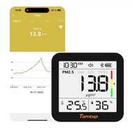 Temtop CO2 Monitor Air Quality M10+ PM2.5 VOC Temperature & Humidity 6-in-1 Meter with Bluetooth