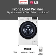 LG 9kg Inverter Front Load Washer FV1209S5WA | AI Direct Drive and Steam Mesin Basuh 洗衣机
