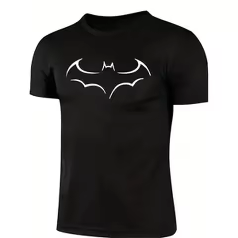 Cotton 2026 Large Size Mens Loose T Shirt Fashion Bat Print Mens Short Sleeve T Shirt Summer New Men