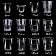 Aviation Cup Disposable Water Cup Tea Cup Thickened Hard Plastic Commercial Household Transparent Cr