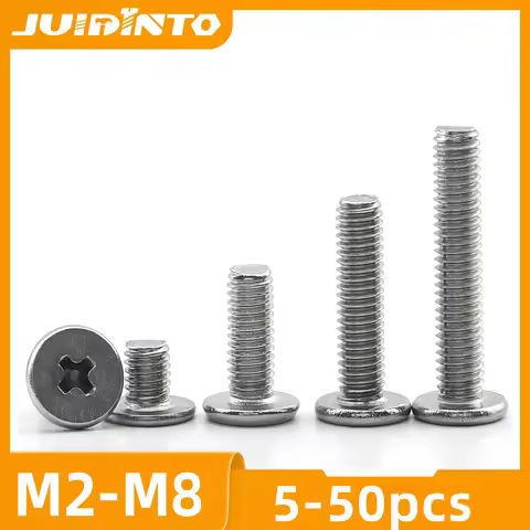 JUIDINTO Ultra Thin Head Laptop Screw M2 M2.5 M3 M4 M6 M8 Stainless Steel CM Flat Head Phillips Mach