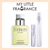 [5ml/10ml Decant] Calvin Klein Eternity EDT Eau de Toilette Classic Signature CK Men Man Perfume Fragrance Travel Spray