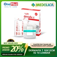 DERMAFIX Large Wound Plaster T 10 x 12cm Contents 10 pcs onemed | P3K Waterproof Transparent Plaster