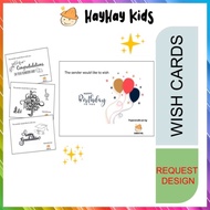 [Add-On] Special Services - Wish Cards for Presents / Birthday Wishes / Kad Ucapan Hadiah for annive