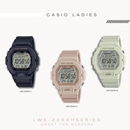 นาฬิกาข้อมือ ผู้หญิง Casio digital สายเรซิน รุ่น LWS-2200 Series LWS-2200H (LWS-2200H-1A,LWS-2200H-4