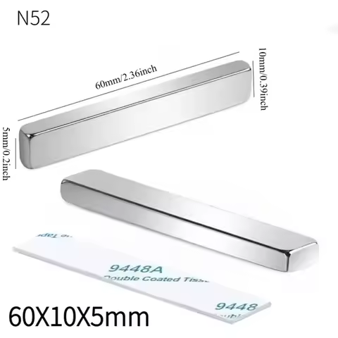 N52 60x10x5 Neodymium Magnet Strong Standard Size Magnetic Motor Ebike Generator Engine Search Magne