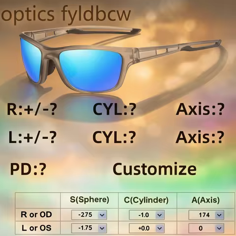 -100 -125 Sports Glasses Customized Myopia Prescription Sunglasses Male Sun Glasses Men Polarized Su