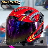 GRACSHAW DOUBLE VISOR HELMET🇲🇾 GENNEX G535 BLAZING RED