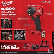 2021 [NEW] Milwaukee FUEL™ M18 FIW212 BrushLess Compact Impact Wrench 1/2" (339nm)