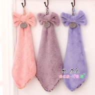 Hanging Hand Towel Towel Cute Bow Hand Towel Kitchen Super Absorbent Hand Towel Hand Towel