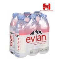Evian Water 6 Bottles 500ml