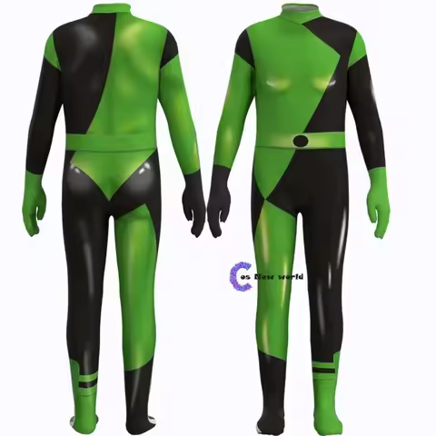 AnimeVibe 2026 New Anime Adult Henry Danger Cosplay Costume Kim Possible Shego Jumpsuit Outfit For W
