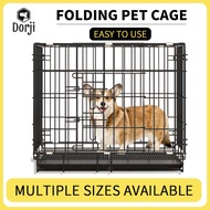 Dog Cage Heavy Duty with Poop Tray Foldable Pet Cage Cat Cage Dog House Rabbit Cage