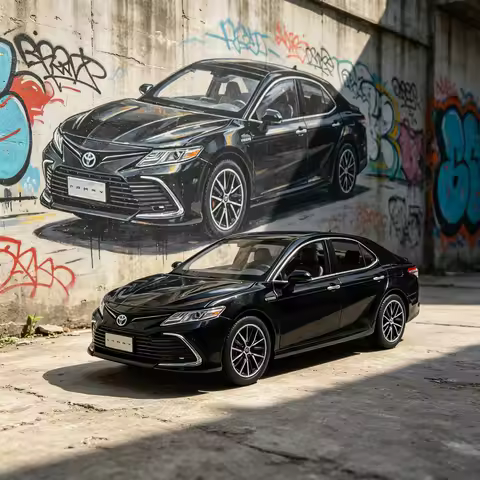 1:18 Toyota Camry Hybrid Mid Size Hybrid Sedan Alloy Diecast Model Car Desktop Display Collectible O