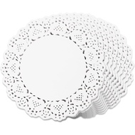 Paper Doilies 7 inch Round White Lace Doilies Paper Disposable Round Paper Doilies for Buffet Cake F