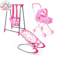 YANGWEN Doll House Accessories Roing Chairs Swing Bed Dining Chair Baby Play House .