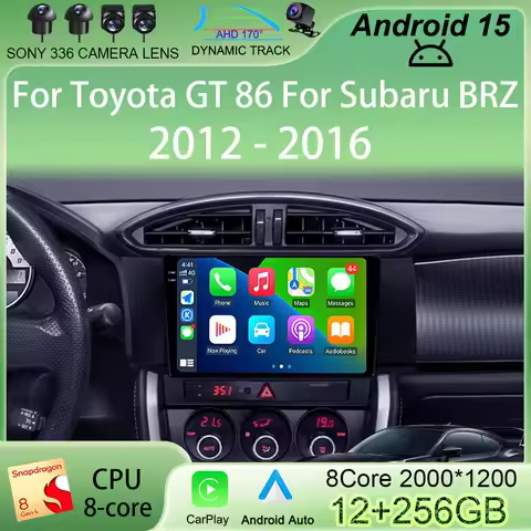 Car Radio Android 15 Carplay For Toyota GT 86 For Subaru BRZ 2012 - 2016 Navigation GPS Multimedia P