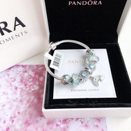 ของแท้ Pandora_blacelet Charm เครื่องประดับในสต็อกสร้อยข้อมือหวานจี้ผู้หญิงสร้อยข้อมือลูกปัดสร้อยข้อ