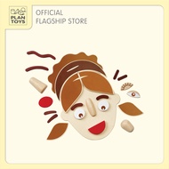 PlanToys Wooden Toys 8903 Build A Face Game To Create That Conveys Emotions. Enhance Development For