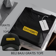 Free HAT...!!! Oxygen Text Gold Short Sleeve Distro T-Shirts Premium Men's and Women's T-shirts unis