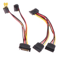 [Chuffed-t] 1PC 20CM Sata Extension Cord For HDD SSD Hard Disk SATA Power Y Splitter Cable 15 Pin Ma