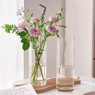 Flower vase D10 x H30cm, basic round cylindrical flower arrangement, cylindrical glass flower vase, 
