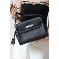 Kelly messenger25 CK89 Black/Silver Buckle/Evercolor Leather/togo Leather/Fubao Leather