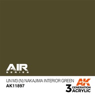 AK Interactive 3rd Generation Acrylic AIRCRAFT Series AK11897 IJN M3 (N) NAKAJIMA INTERIOR GREEN – A