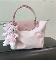 Longchamp尼龍包 粉色手提包