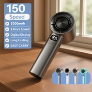 【 150 Speed 】usb fan Portable USB Mini Fan handheld mini fan Rechargeable Handheld Fan with LED Disp