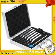 yueywhSet of 6 Tuning Fork  (UT 396Hz, RE 417Hz, MI 528Hz, SOL 639HZ, FA741HZ, LA 852HZ) Silver Alum