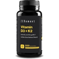 Vitamin D3 + K2，2000 IU and150Microgram MK-7，200Grain Soft Capsules |   and Bio-Extra Natives Olive 