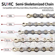 SUMC Semi-Hollow Chain Mountain Bike 30-Speed Folding Bike Road Bike 8 9 10 11 12-Speed Chain