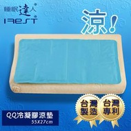 【睡眠達人irest】QQ冷凝膠枕墊(55x27cm*1)不變硬，不發霉，可手洗，台灣專利+製造