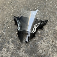 ชิวหน้าPCX160 ปี2021-2024 ทรงFZ-v2 ดีไซน์ทรงเวอร์ชั่นใหม่ (ชิวแต่งแบบ2ฐานดำสกีนHonda)ชิวแต่งpcx แต่ง