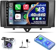 4G + 64G Android 13 Car Radio for Mercedes Benz Smart Fortwo 2011-2015 - 9 Inch Touchscreen Radio wi
