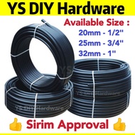 Poly Pipe (100meter x 20mm/25mm/32mm) High Quality Sirim Approval Irrigation System Gardening Tools Pipe Poly
