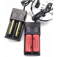 MS-282AX 2-Slot Lithium Battery Charger For 18650 / 26650 / 14500 / 16340 / 18500 Lithium Batteries 