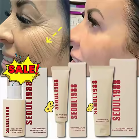 Soothing Moisturizing Improve Brightening Facial Snail Mucin Rice Cream 4% Retinol Serum Eye Cream S