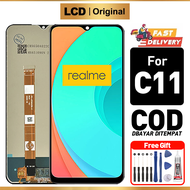 LCD Realme C11 Original lcd hp Layar Sentuh Fullset ori 100% Glass Touchscreen Digitizer COD Pengiri